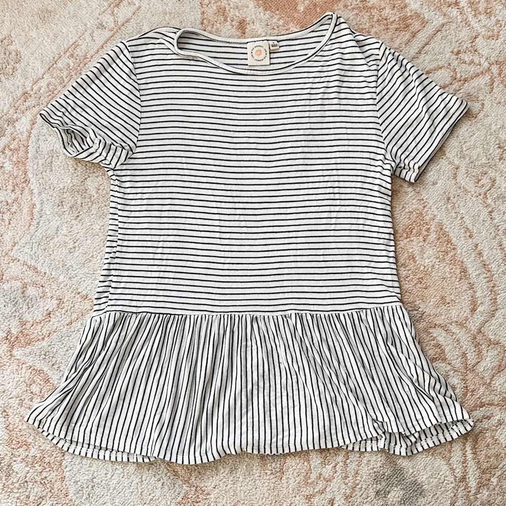 Women’s Striped Peplum Top